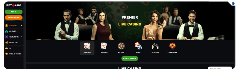 live casino betamo